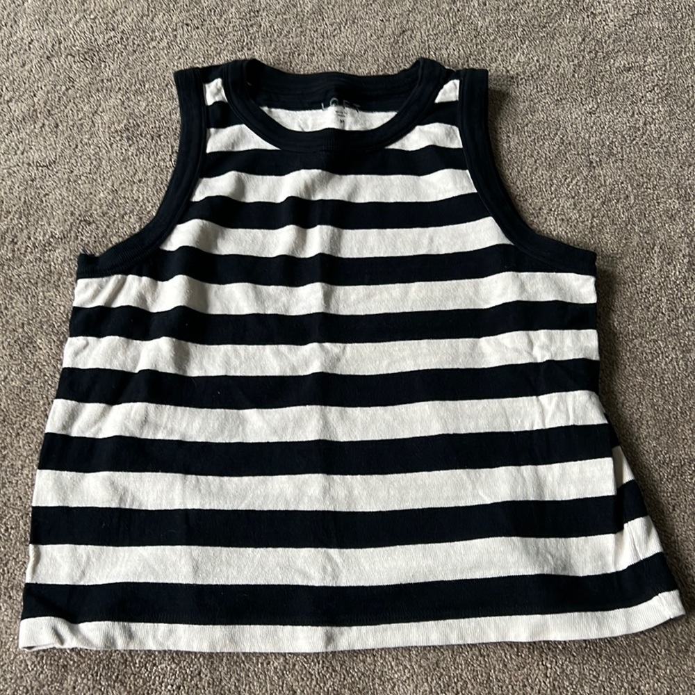 LOFT - Black and White colored tank top shirt - Size Medium